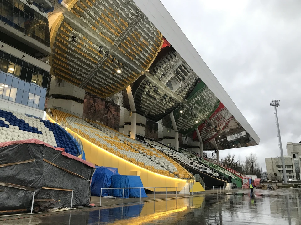 Все работы на стадионе «Москвич» планируется завершить во втором квартале следующего года.