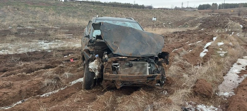 Автомобиль Hyundai Creta вылетел в кювет. Фото - ГУ МВД России по Самарской области