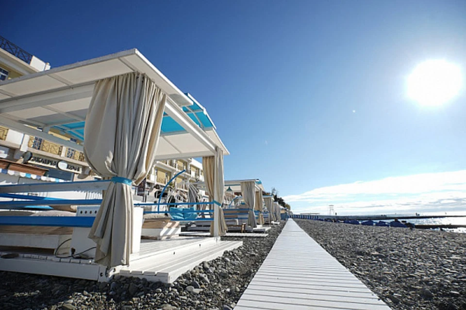 Для гостей курорта в Сочи будут работать зимние пляжи. Фото: пресс-служба администрации Сочи