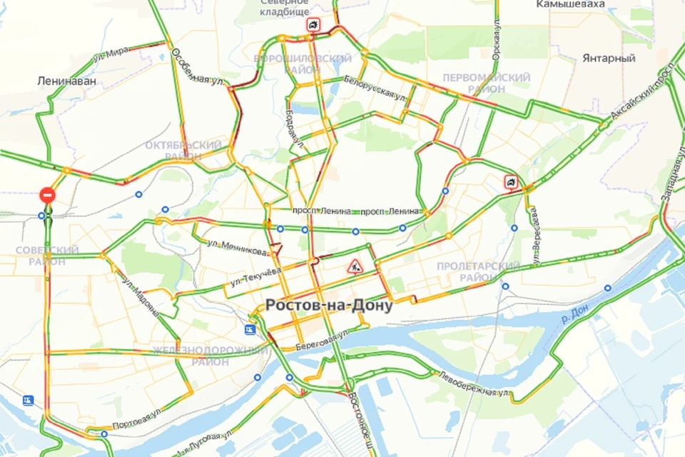 Вечерние пробки в Ростове