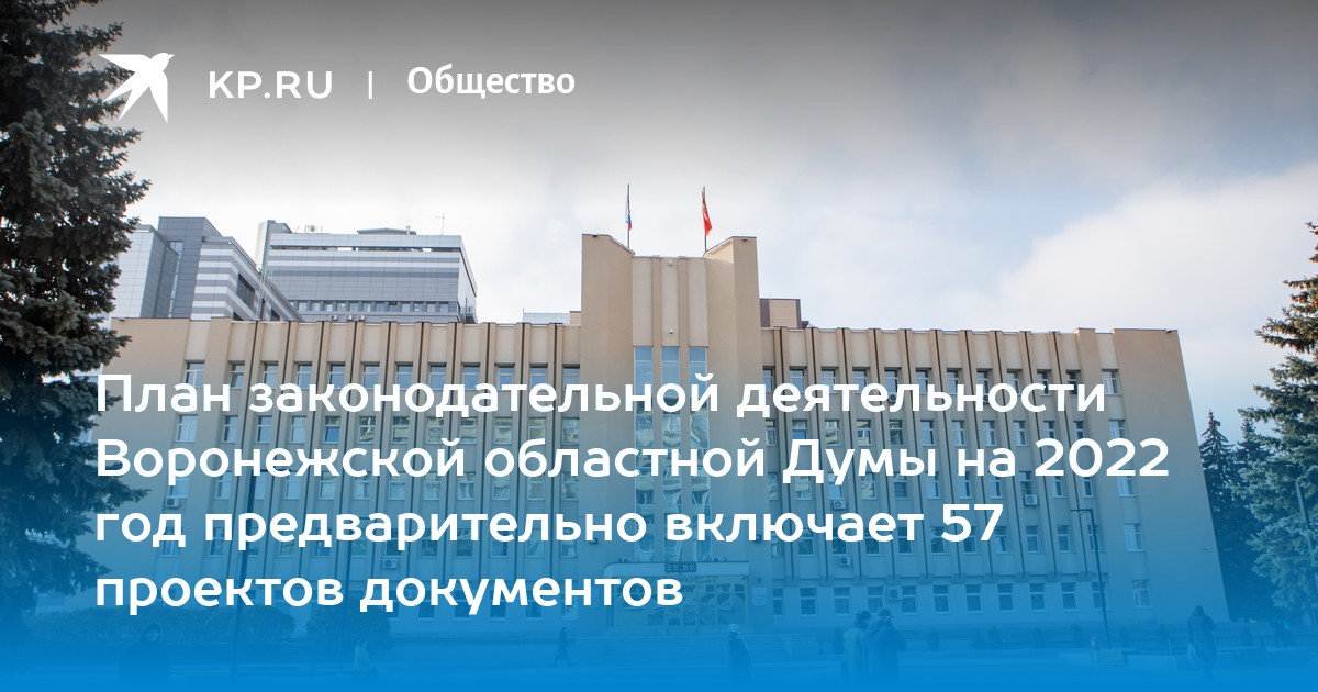 План мероприятий воронежская областная дума