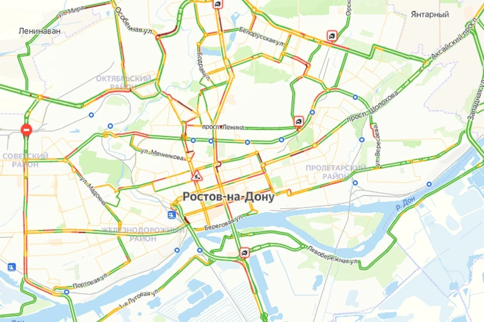 Вечерние пробки в Ростове