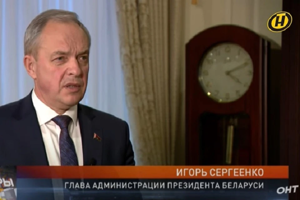 Глава Администрации президента Беларуси Игорь Сергеенко. Скрин видео передачи "Контуры"