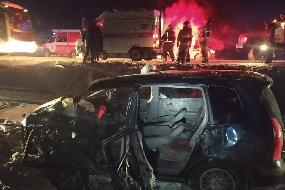 Полиция опубликовала видео с места смертельного ДТП в Иркутской области