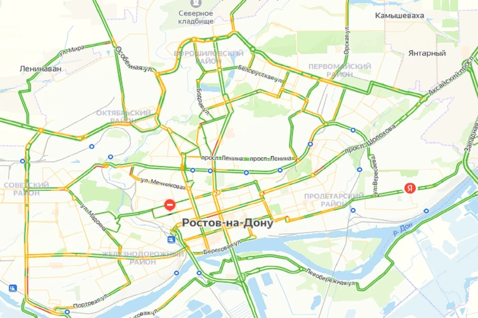 Утренние пробки в Ростове