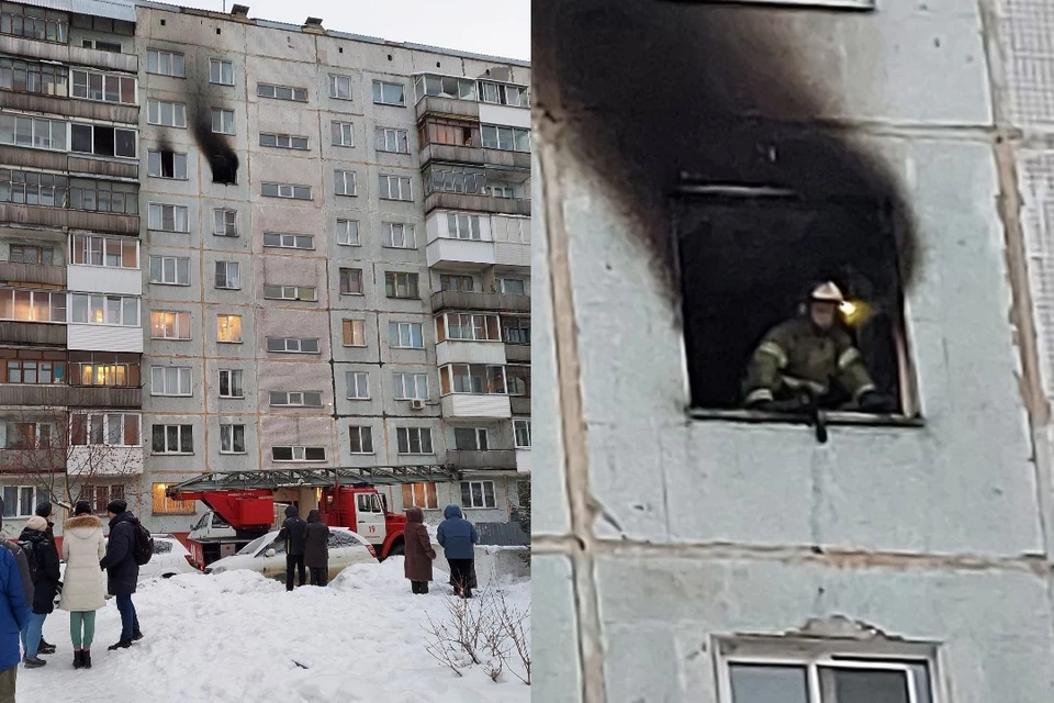 Пожарные спасли кота из горящей квартиры. Фото: Валерия Дунаева