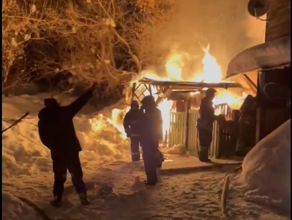 Площадь пожара составила 168 квадратных метров. Скриншот с видео "Богородск ТВ"