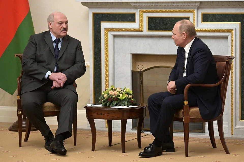 Лукашенко и Путин провели переговоры утром 24 февраля. Фото: пресс-служба Кремля
