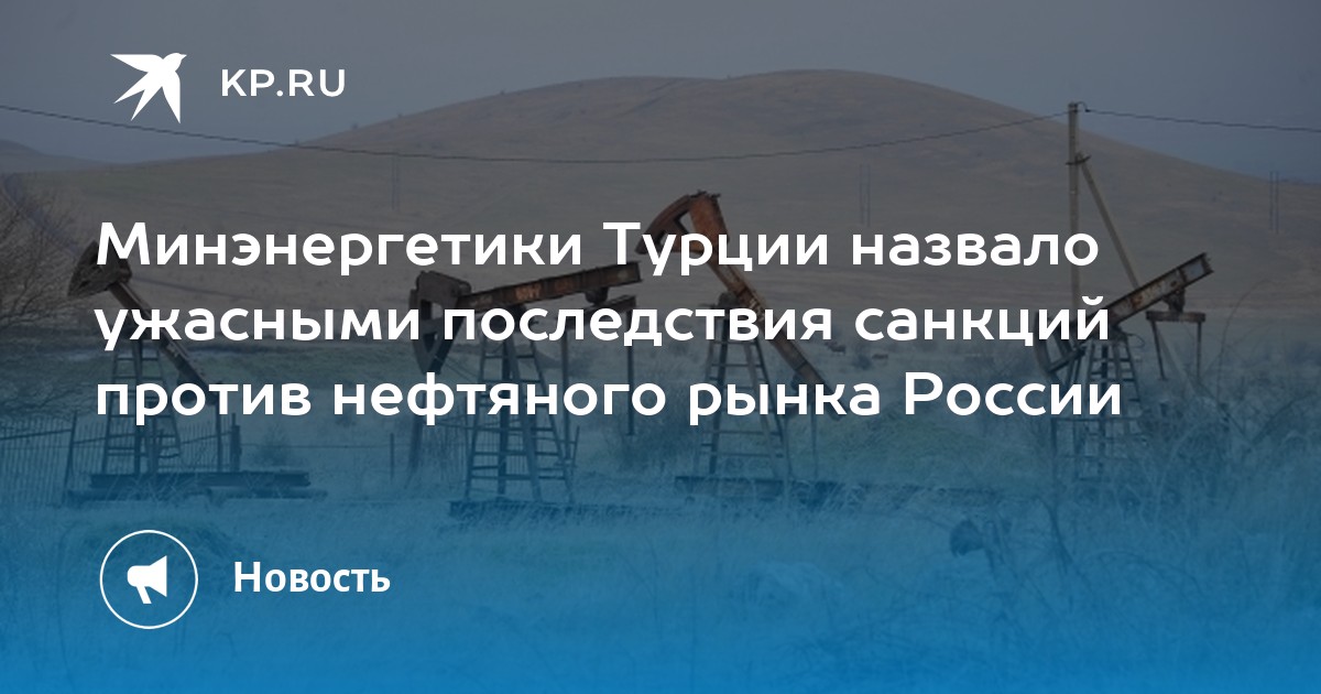 Минэнергетики Турции назвало ужасными последствия санкций против нефтяного рынка России