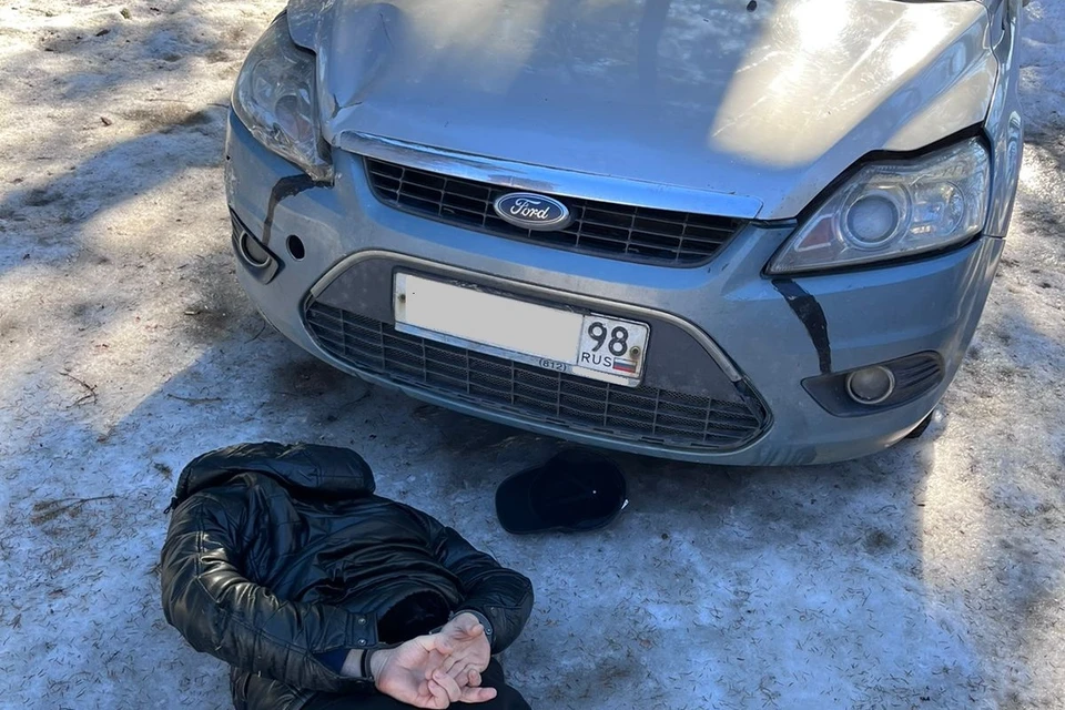 Угонщика и машину нашли в Рощино. Фото: ГУ МВД по СПб и ЛО
