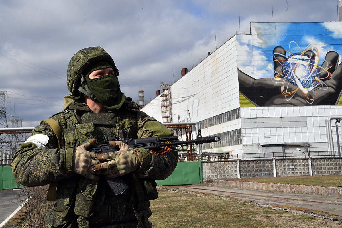 Русские военные на Чернобыльской АЭС