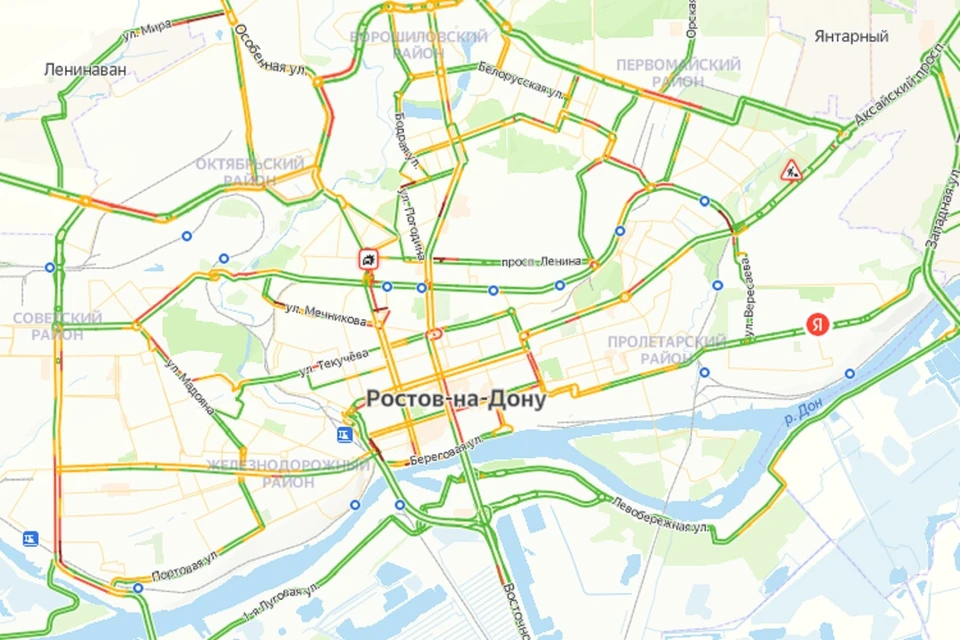 Вечерние пробки в Ростове.