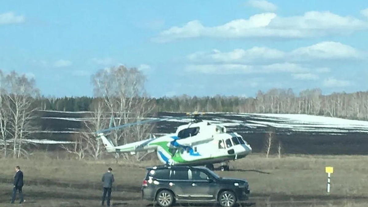 Стало известно, чей пассажирский вертолет приземлился в поле рядом с  Белебеем - KP.RU