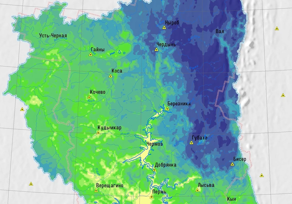 Погода на карте пермский. Прикамье Весеннее фото.