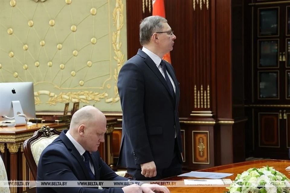 Андрей Швед во время совещания у президента Беларуси. Фото: БелТА