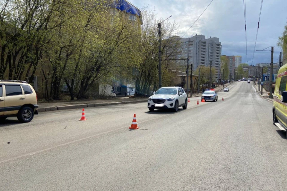 Авария произошла на улице Красина. Фото: Госавтоинспекция Кировской области