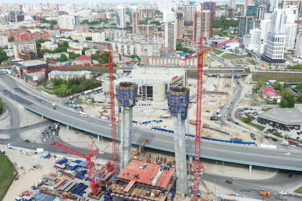 В Новосибирске на 60% готов путепровод к четвертому мосту через Обь. Фото: Группа «ВИС».