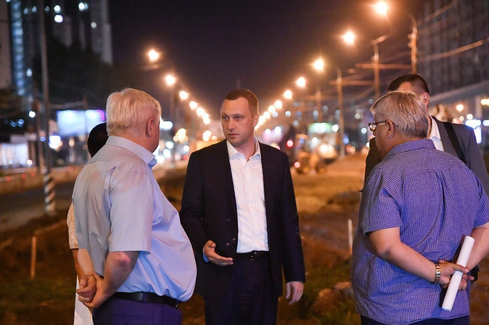 Роман Бусаргин на ремонте дорог