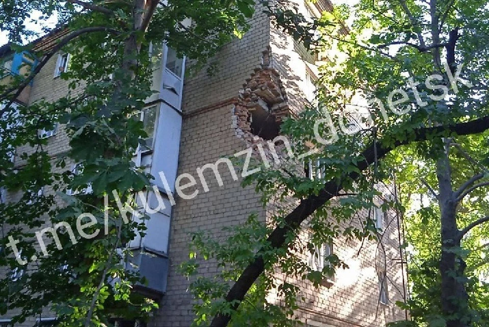 ВФУ продолжают обстреливать жилые кварталы Донецка. Фото: ТГ/Кулемзин