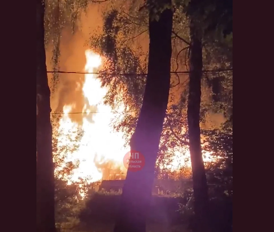 В Донском Тульской области ночью сгорели сараи