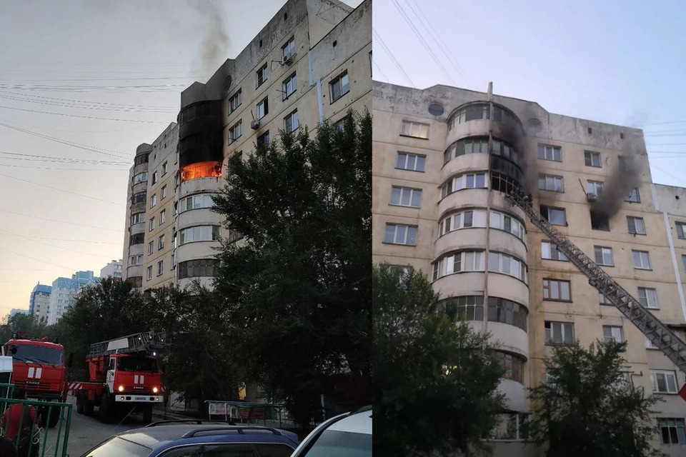 Пожар в высотке в микрорайоне Горский удалось потушить. Фото: Михаил ДОКУКИН\ГУ МЧС по НСО