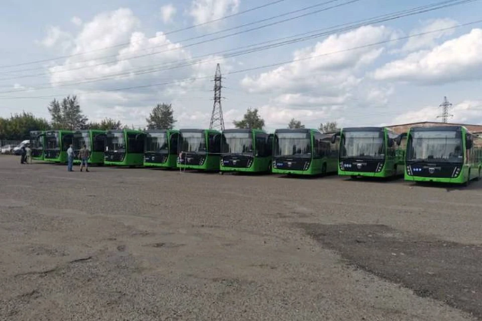 Еще 5 новых автобусов НЕФАЗ доставили в Иркутск для работы на городских маршрутах.