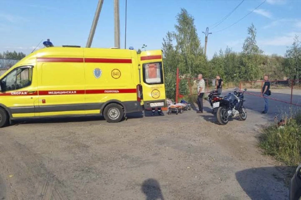 Мотоциклисту оказали медпомощь Фото: УГИБДД России по Тверской области