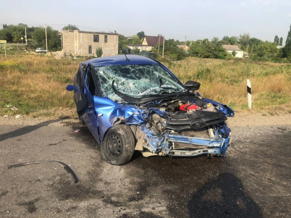 В Тахтамукайском районе Адыгеи произошло массовое ДТП. Фото: пресс-служба ГУ МВД по Республике Адыгея.