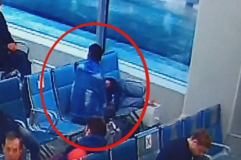 В новосибирском аэропорту Толмачево мигрант стащил кошелек у пассажира. Фото: УТ МВД СФО.