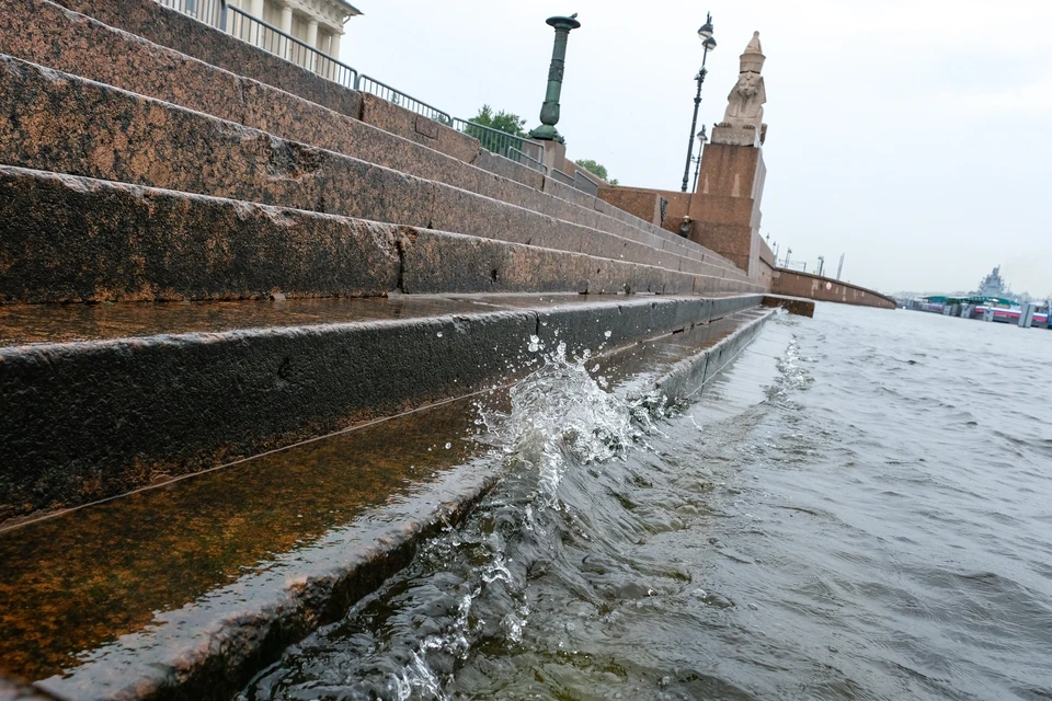Уровень воды в Неве поднялся из-за сильного западного ветра 6 октября