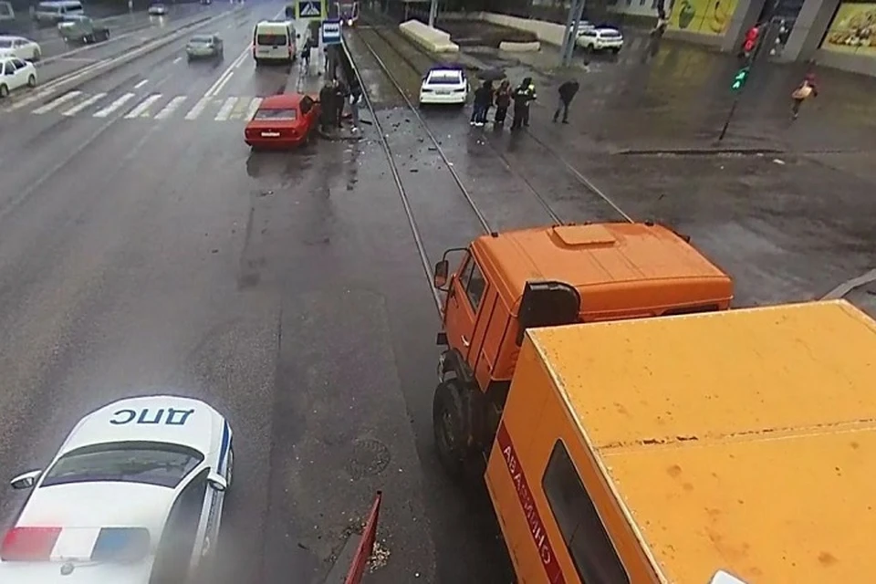 В центре произошло ДТП.