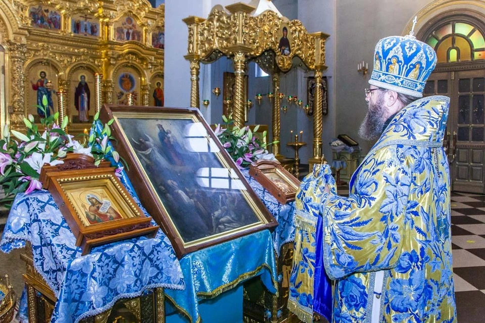 Ранним утром икону доставят в Вознесенский собор