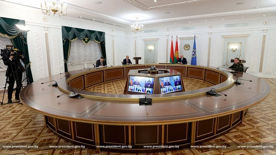 Лукашенко 28 октября принимая участие во внеочередной сессии Совета коллективной безопасности ОДКБ, которая состоялась в онлайн-формате. Фото: president.gov.by