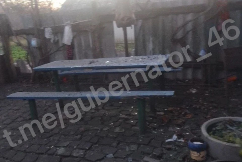 На территории села Гуево упало не менее шести снарядов