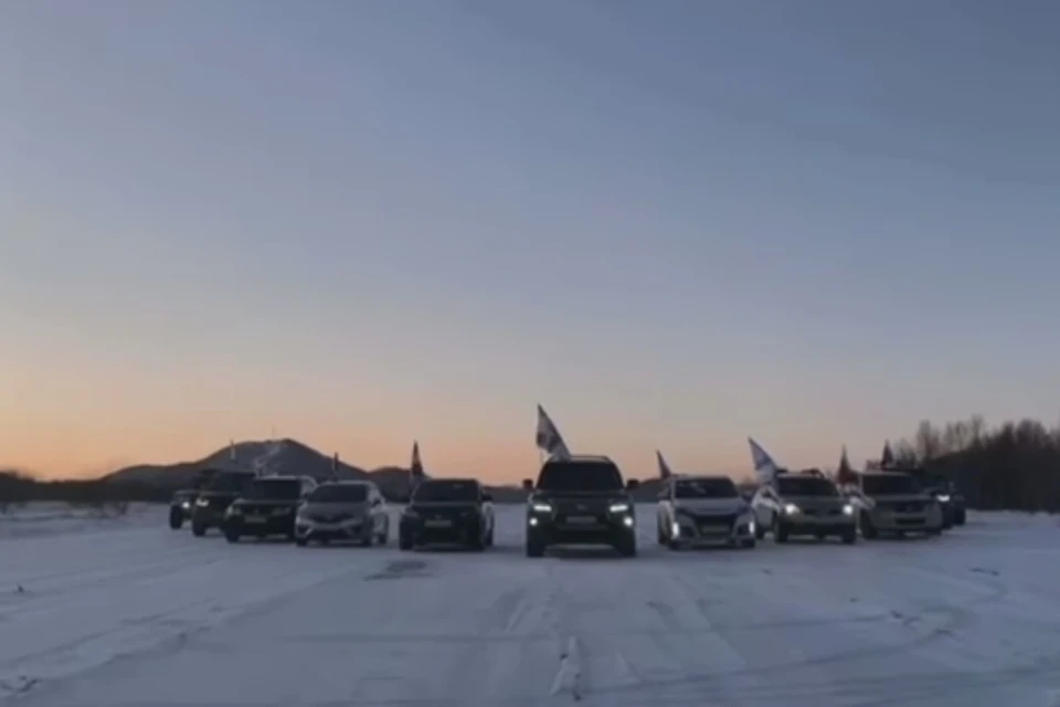 В часть флешмоба вошел автопробег.