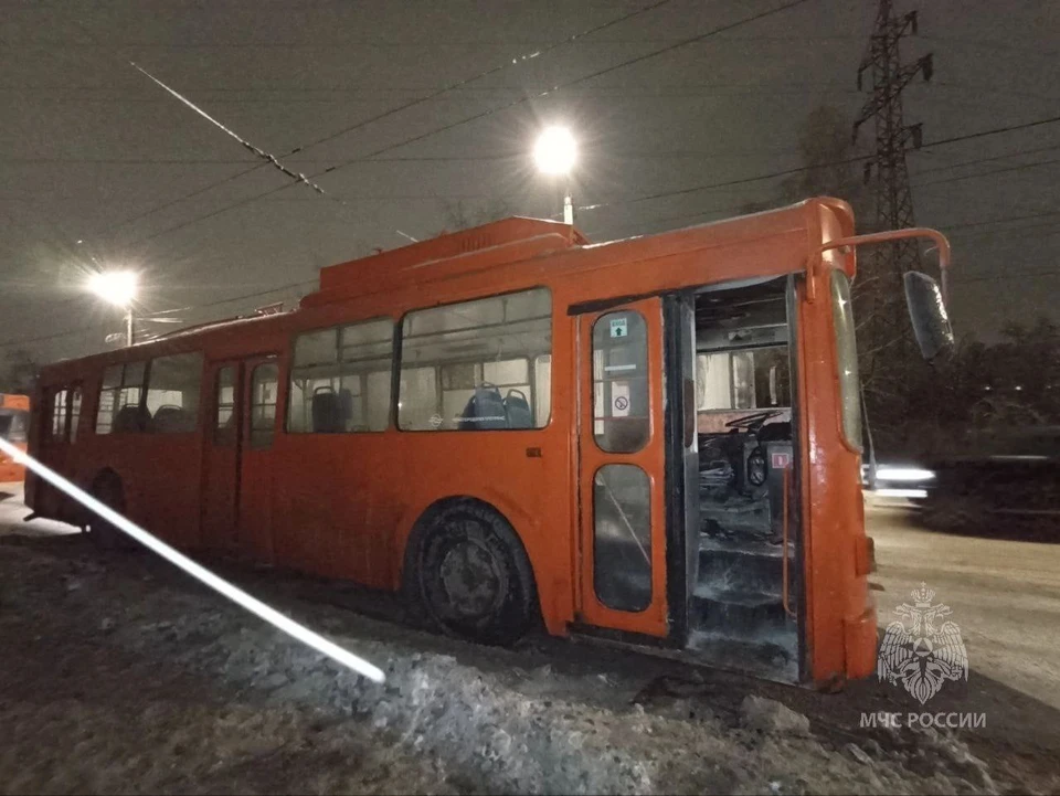 Троллейбус загорелся в Нижнем Новгороде 26 ноября