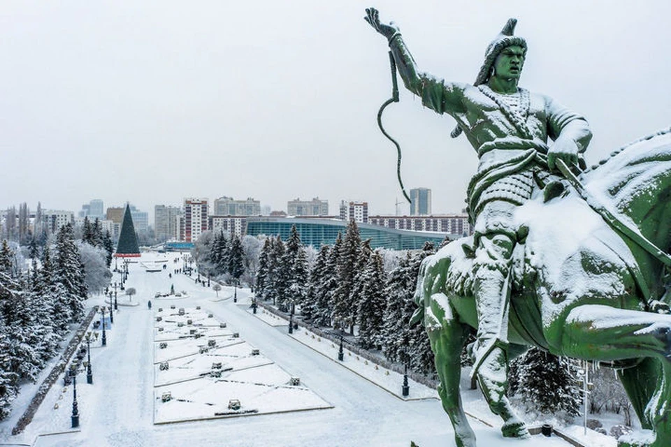 В новогоднюю ночь в Башкирии ожидается сильный мороз. Фото: пресс-служба уфимской мэрии
