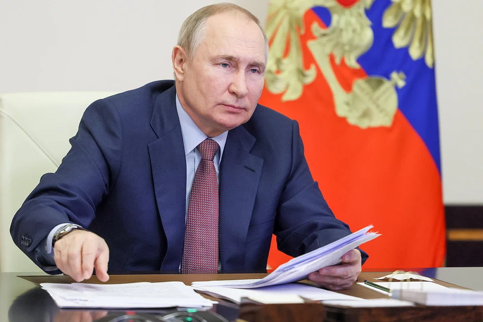 Владимир Путин во время заседания Совета по стратегическому развитию и национальным проектам. Фото :Михаил Метцель/POOL/ТАСС