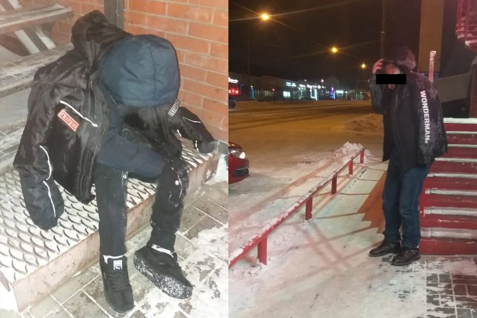 В Новосибирске гвардейцы спасли двух бездомных, замерзающих на улице. Фото: АБ ГВАРДИЯ