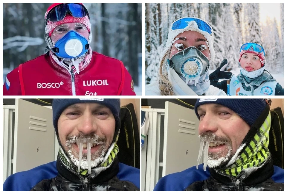 Спортсмены позабавили фанатов своими фотографиями после морозных тренировок. Фото: VI этапу Кубка России по лыжным гонкам