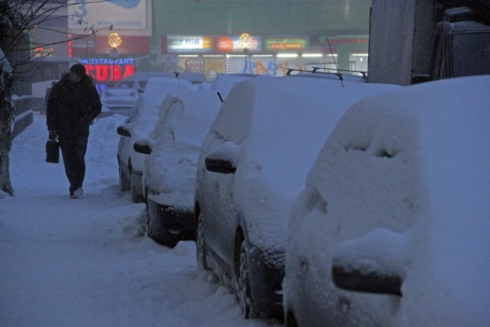 65% месячной нормы осадков выпало во время снегопада в Иркутске 11-12 января