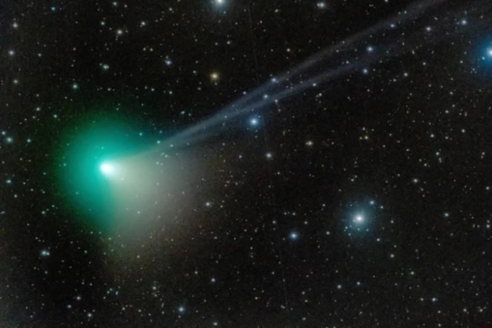Комета C/2022 E3, сфотографированная в телескоп. Фото: Московский планетарий/Jose Francisco Hernandez
