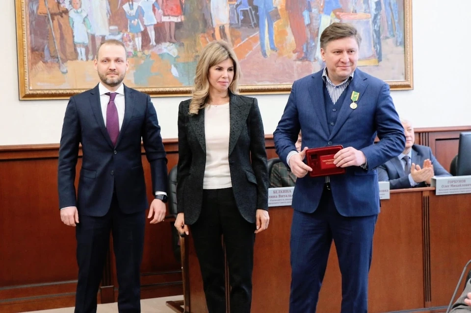 Экс-председателю Липецкого горсовета Александру Афанасьеву вручили медаль Митрофана Клюева