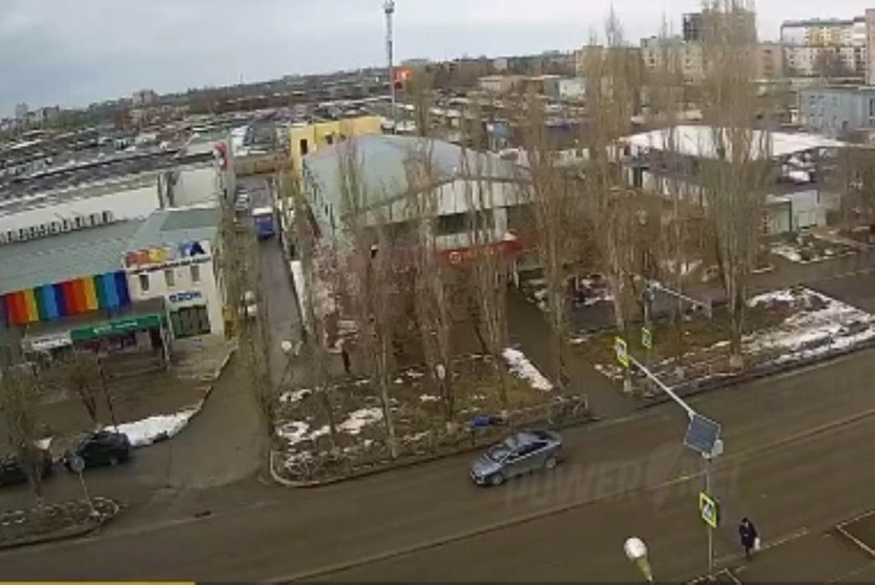 Скрин видео момента ДТП.