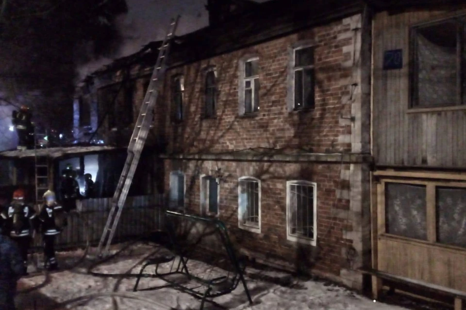 Пожар произошел в частном доме в деревне Давыдково (ТиНАО)