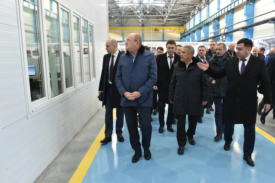 После экскурсии состоялась презентация дальнейшего развития "Казанькомпрессормаша". Фото: tatarstan.ru