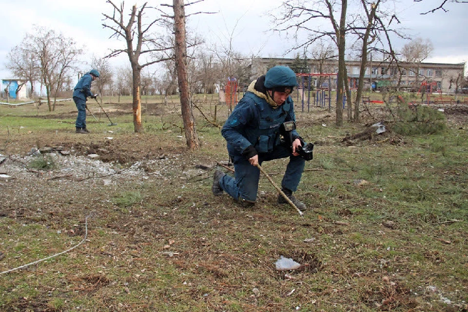 Группа пиротехников 23 раза выезжала для обследования местности. Фото: МЧС ДНР