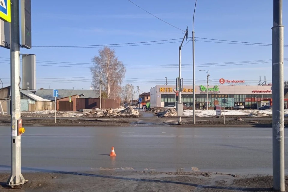 Иномарка сбила женщину с ребенком. Фото: ГИБДД по Новосибирску