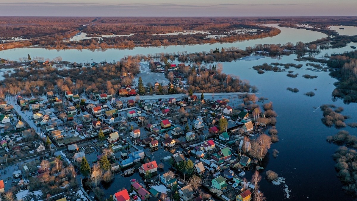 Город Чудово в Новгородской области затопило из-за реки Волхов - KP.RU