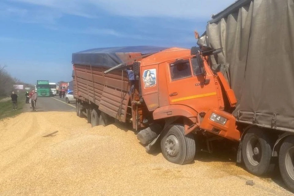 В аварию попали «КамАЗ», фура Scania и три легковушки. Фото: отдел пропаганды УГИБДД России по РО